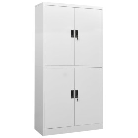 Hellgrauer Büroschrank aus Stahl 90x40x180 cm von vidaXL, Schließfächer und Lagerschränke - Ref: Foro24-335943, Preis: 226,23...