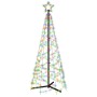 Árbol de Navidad cónico 200 LED de colores 70x180 cm de vidaXL, Arboles de navidad - Ref: Foro24-343504, Precio: 42,37 €, Des...