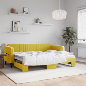 Sofá cama nido terciopelo amarillo 80x200 cm de vidaXL, Camas y somieres - Ref: Foro24-3197061, Precio: 293,03 €, Descuento: %