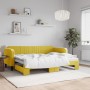 Yellow velvet trundle sofa bed 80x200 cm by vidaXL, Beds and slatted bases - Ref: Foro24-3197061, Price: 293,99 €, Discount: %