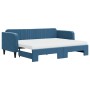 Trundle sofa bed with blue velvet mattress 80x200 cm by vidaXL, Beds and slatted bases - Ref: Foro24-3197079, Price: 446,37 €...