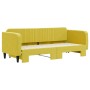 Yellow velvet trundle sofa bed 80x200 cm by vidaXL, Beds and slatted bases - Ref: Foro24-3197061, Price: 293,99 €, Discount: %