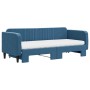 Trundle sofa bed with blue velvet mattress 80x200 cm by vidaXL, Beds and slatted bases - Ref: Foro24-3197079, Price: 446,37 €...