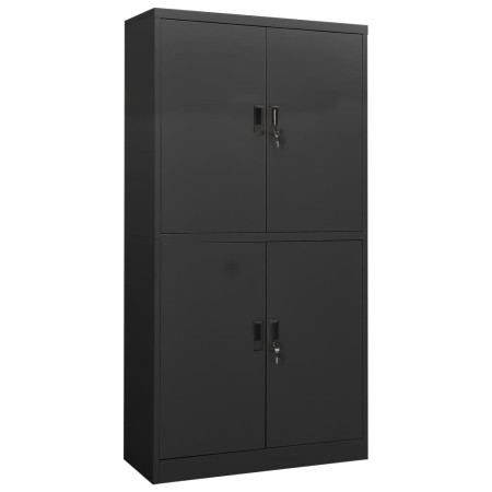 Anthracite gray steel office cabinet 90x40x180 cm by vidaXL, Lockers and storage cabinets - Ref: Foro24-335945, Price: 291,85...