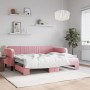 Sofá cama nido terciopelo rosa 80x200 cm de vidaXL, Camas y somieres - Ref: Foro24-3197059, Precio: 263,59 €, Descuento: %