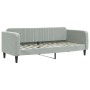 Light gray velvet trundle sofa bed 80x200 cm by vidaXL, Beds and slatted bases - Ref: Foro24-3197056, Price: 267,07 €, Discou...