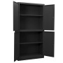 Anthrazitgrauer Büroschrank aus Stahl 90x40x180 cm von vidaXL, Schließfächer und Lagerschränke - Ref: Foro24-335945, Preis: 2...