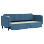 Trundle sofa bed with drawers blue velvet 80x200 cm by vidaXL, Beds and slatted bases - Ref: Foro24-3197103, Price: 326,14 €,...