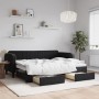 Trundle sofa bed with drawers black velvet 80x200 cm by vidaXL, Beds and slatted bases - Ref: Foro24-3197108, Price: 327,58 €...