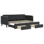 Trundle sofa bed with drawers black velvet 80x200 cm by vidaXL, Beds and slatted bases - Ref: Foro24-3197108, Price: 327,58 €...