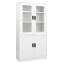 White steel office cabinet 90x40x180 cm by vidaXL, Lockers and storage cabinets - Ref: Foro24-335946, Price: 324,99 €, Discou...