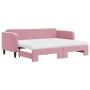 Trundle sofa bed with pink velvet mattress 80x200 cm by vidaXL, Beds and slatted bases - Ref: Foro24-3197083, Price: 428,80 €...