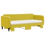 Trundle sofa bed with drawers yellow velvet 80x200 cm by vidaXL, Beds and slatted bases - Ref: Foro24-3197085, Price: 452,10 ...