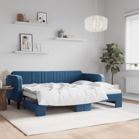 Sofá cama nido terciopelo azul 80x200 cm de vidaXL, Camas y somieres - Ref: Foro24-3197055, Precio: 264,99 €, Descuento: %