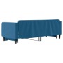 Blue velvet trundle sofa bed 80x200 cm by vidaXL, Beds and slatted bases - Ref: Foro24-3197055, Price: 264,99 €, Discount: %