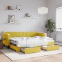 Trundle sofa bed with drawers yellow velvet 80x200 cm by vidaXL, Beds and slatted bases - Ref: Foro24-3197109, Price: 355,06 ...