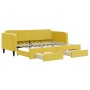 Sofá cama nido con cajones terciopelo amarillo 80x200 cm de vidaXL, Camas y somieres - Ref: Foro24-3197109, Precio: 355,06 €,...