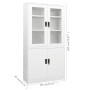 White steel office cabinet 90x40x180 cm by vidaXL, Lockers and storage cabinets - Ref: Foro24-335946, Price: 324,99 €, Discou...