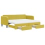 Trundle sofa bed with drawers yellow velvet 80x200 cm by vidaXL, Beds and slatted bases - Ref: Foro24-3197133, Price: 513,51 ...