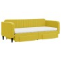 Trundle sofa bed with drawers yellow velvet 80x200 cm by vidaXL, Beds and slatted bases - Ref: Foro24-3197133, Price: 513,51 ...