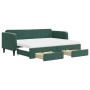 Sofá cama nido con cajones terciopelo verde oscuro 80x200 cm de vidaXL, Camas y somieres - Ref: Foro24-3197130, Precio: 467,4...