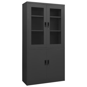 Anthracite grey steel office cabinet 90x40x180 cm by vidaXL, Lockers and storage cabinets - Ref: Foro24-335949, Price: 304,92...