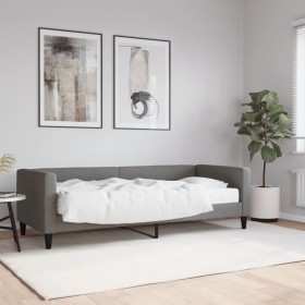 Sofa bed with dark gray fabric mattress 80x200 cm by vidaXL, Beds and slatted bases - Ref: Foro24-3196556, Price: 323,71 €, D...