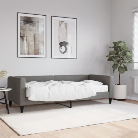 Sofá cama con colchón tela gris oscuro 80x200 cm de vidaXL, Camas y somieres - Ref: Foro24-3196556, Precio: 322,99 €, Descuen...