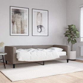 Sofa bed with taupe gray fabric mattress 90x200 cm by vidaXL, Beds and slatted bases - Ref: Foro24-3196563, Price: 340,99 €, ...