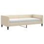 Sofa bed with cream fabric mattress 90x200 cm by vidaXL, Beds and slatted bases - Ref: Foro24-3196564, Price: 340,22 €, Disco...