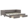 Sofá cama nido con cajones tela gris taupe 80x200 cm de vidaXL, Camas y somieres - Ref: Foro24-3196612, Precio: 321,64 €, Des...