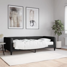 Sofá cama con colchón tela negro 90x200 cm de vidaXL, Camas y somieres - Ref: Foro24-3196562, Precio: 343,12 €, Descuento: %