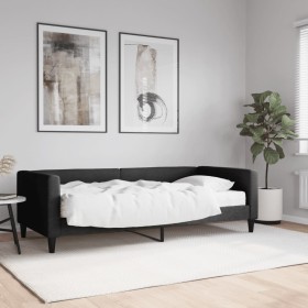 Sofá cama con colchón tela negro 90x190 cm de vidaXL, Camas y somieres - Ref: Foro24-3196572, Precio: 332,46 €, Descuento: %