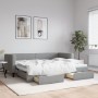 Sofá cama nido con cajones tela gris claro 80x200 cm de vidaXL, Camas y somieres - Ref: Foro24-3196609, Precio: 315,99 €, Des...