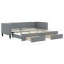 Sofá cama nido con cajones tela gris claro 80x200 cm de vidaXL, Camas y somieres - Ref: Foro24-3196609, Precio: 315,99 €, Des...