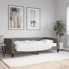 Sofa bed with dark gray fabric mattress 100x200 cm by vidaXL, Beds and slatted bases - Ref: Foro24-3196566, Price: 348,99 €, ...