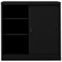 Office cabinet with sliding door black steel 90x40x90cm by vidaXL, Lockers and storage cabinets - Ref: Foro24-335952, Price: ...