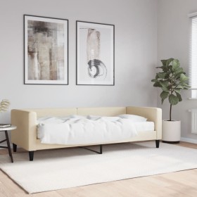 Sofá cama con colchón tela crema 80x200 cm de vidaXL, Camas y somieres - Ref: Foro24-3196559, Precio: 323,99 €, Descuento: %