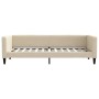 Sofa bed with cream fabric mattress 80x200 cm by vidaXL, Beds and slatted bases - Ref: Foro24-3196559, Price: 324,51 €, Disco...