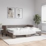 Trundle sofa bed with taupe gray fabric mattress 80x200 cm by vidaXL, Beds and slatted bases - Ref: Foro24-3196594, Price: 43...