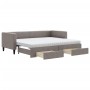 Sofá cama nido con cajones tela gris taupe 80x200 cm de vidaXL, Camas y somieres - Ref: Foro24-3196630, Precio: 488,04 €, Des...