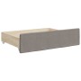 Sofá cama nido con cajones tela gris taupe 80x200 cm de vidaXL, Camas y somieres - Ref: Foro24-3196630, Precio: 488,04 €, Des...