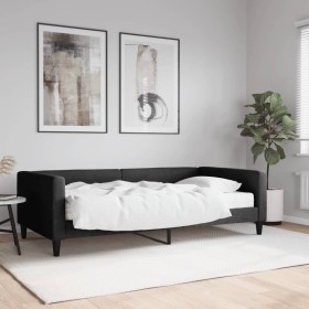 Sofa bed with black fabric mattress 100x200 cm by vidaXL, Beds and slatted bases - Ref: Foro24-3196567, Price: 347,99 €, Disc...