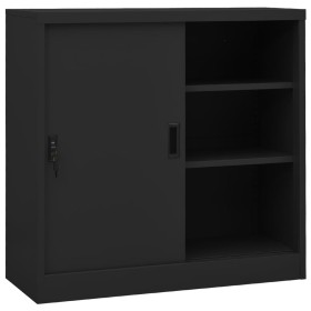 Office cabinet sliding door anthracite steel 90x40x90cm by vidaXL, Lockers and storage cabinets - Ref: Foro24-335953, Price: ...