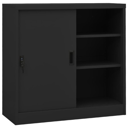 Büroschrank Schiebetür Stahl Anthrazit 90x40x90cm von vidaXL, Schließfächer und Lagerschränke - Ref: Foro24-335953, Preis: 21...