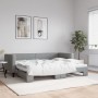 Trundle sofa bed light gray fabric 80x200 cm by vidaXL, Beds and slatted bases - Ref: Foro24-3196573, Price: 280,60 €, Discou...