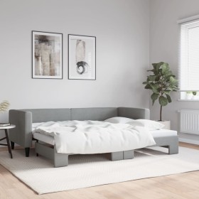 Sofá cama nido tela gris claro 80x200 cm de vidaXL, Camas y somieres - Ref: Foro24-3196573, Precio: 263,99 €, Descuento: %