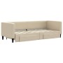 Trundle sofa bed with drawers cream fabric 80x200 cm by vidaXL, Beds and slatted bases - Ref: Foro24-3196613, Price: 311,08 €...