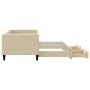 Trundle sofa bed with drawers cream fabric 80x200 cm by vidaXL, Beds and slatted bases - Ref: Foro24-3196613, Price: 311,08 €...