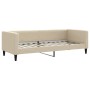 Trundle sofa bed with drawers cream fabric 80x200 cm by vidaXL, Beds and slatted bases - Ref: Foro24-3196613, Price: 311,08 €...